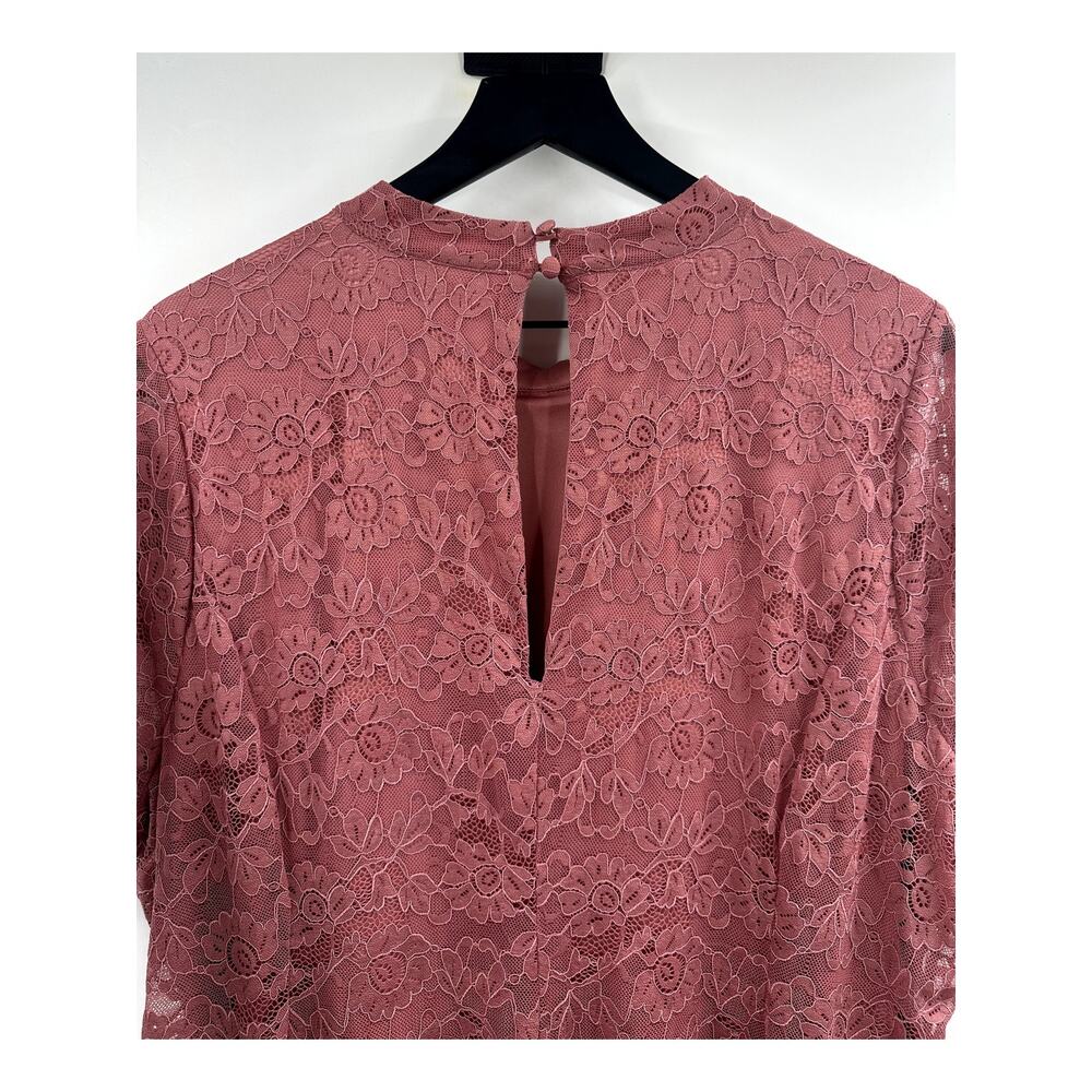 Torrid - Mini Lace High Neck Skater Dress Mauve Size 3 - Picture 8 of 10